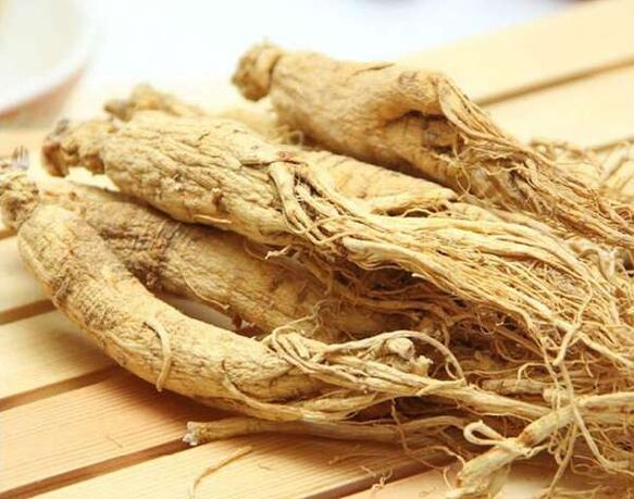 Ginseng root is an ancient folk remedy that stimulates male potency. 